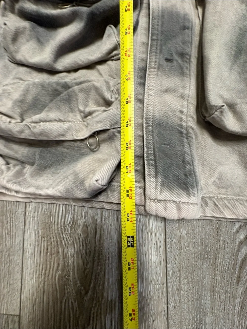 Zara Washed Gray Utility Vest with Cargo Pockets